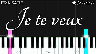 Erik Satie  Je Te Veux  EASY Piano Tutorial [upl. by Yi490]