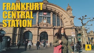 Walking around Frankfurt Hauptbahnhof Central Station [upl. by Poole]