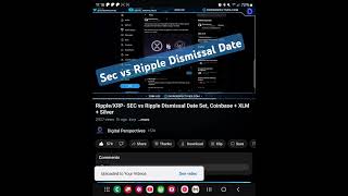 Ripple XRPSEC vs Ripple Dismissal Date [upl. by Tennek]