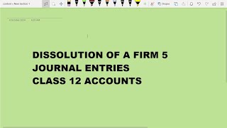 Dissolution of a firm 5 Class 12 Accounts [upl. by Htbazile]