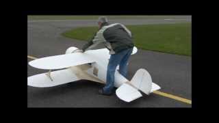 RC Staggerwing maiden flight moki 215  EBZW [upl. by Eniluqaj]