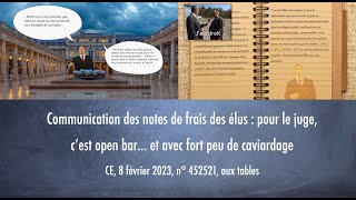 Communication des notes de frais des élus  c’est open bar… avec fort peu de caviardage [upl. by Zenas626]