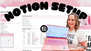 ORGANIZING MY GOALS IN NOTION ✨ tutorial and full aesthetic hb90 setup [upl. by Edras]