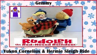 2009 Rudolph the Red Nosed Reindeer Yukon Cornelius Sleigh Ride Plush By Gemmy [upl. by Dunn]