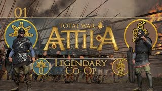 Lets Play Total War Attila Legendary CoOp  Ostrogoths amp Visigoths  Ep01  Kill Everything [upl. by Marven]