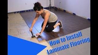 How to Install Laminate Flooring For Beginners [upl. by Baumbaugh]