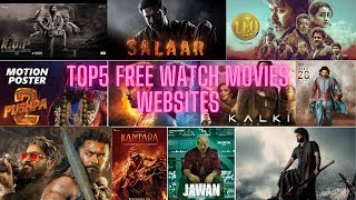 Top 5 Best free watch movies website  new free watch any language [upl. by Nnylyoj179]