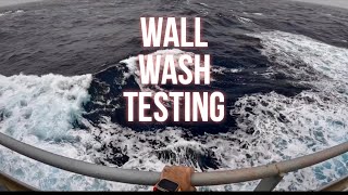 WALL WASH TESTING ON CHEMICAL TANKERS tankcleaning chemicaltanker lifeatsea [upl. by Bostow]