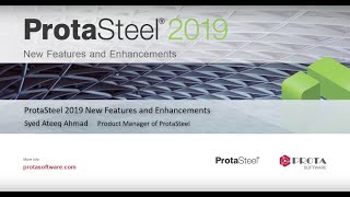 Webinar  ProtaSteel 2019 New Features and Enhancements [upl. by Gnoh457]