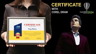 How to make Certificate in CorelDraw  CorelDraw tutorial in hindi2024 certificate [upl. by Mojgan]