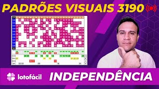 Padrões Visuais Lotofácil Independência 3190 [upl. by Oremodlab97]