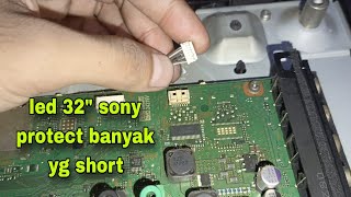 tv led sony protek tidak bisa hidup v186 [upl. by Attayek935]