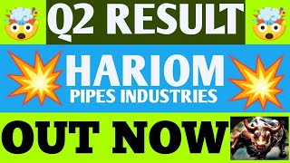 Hariom Pipes Q2 Results 2025  Hariom Pipes Results Today  Hariom share latest news  Hariom share [upl. by Waterman]