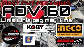 FIRST CVT CLEANING ON ADV160  HOW TO PERFORM CVT CLEANING ON ADV160  JRMOTOWORKZ  ADV160  INGCO [upl. by Clotilde15]