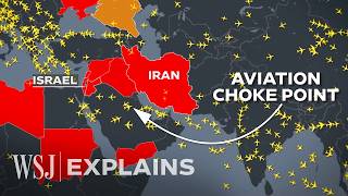 How IsraelIran Tensions Are Choking Commercial Flight Paths  WSJ [upl. by Mloclam]