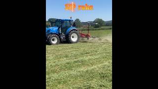 SIP rake subscribe roundbaler newhollandbaler agriculture johndeerebaler tractor johndere [upl. by Chavaree]