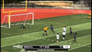 Bellarmines Matt DeQuiroz scores on the penalty kick cutting the lead for Alisal to 1 [upl. by Hairem719]