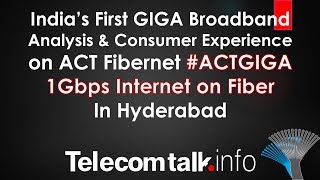 ACT Fibernet 1Gbps Internet on Fiber in Hyderabad  In Depth Analysis [upl. by Ennairac]