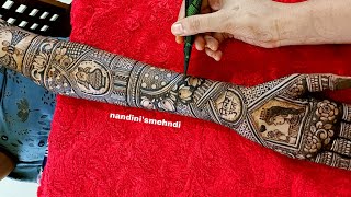 Amazing detailed full bridal mehndi design for hands How to apply easy bridal mehndi Dulhan mehndi [upl. by Igenia]