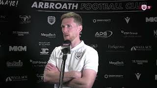 Arbroath 3  0 Montrose  Colin Hamilton  Post Match Interview [upl. by Einohpets]