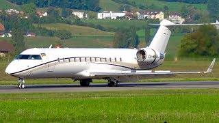 RARE Bombardier Challenger 850 Moçambique Expresso Landing at Bern [upl. by Vincenta]