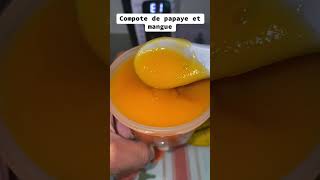 Compote de papaye et mangue food babyfood youtube [upl. by Enilesoj]