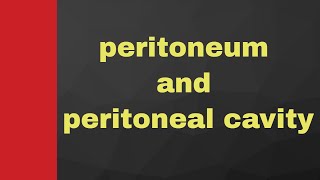 Peritoneal cavity  basic anatomy of peritoneum with notes [upl. by Inol687]