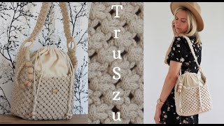 Macrame Bag Easy Tutorial DIYTorebka ze sznurka krok po krokuHow To Make A Macrame Bag  BOHO BAG [upl. by Eelasor142]