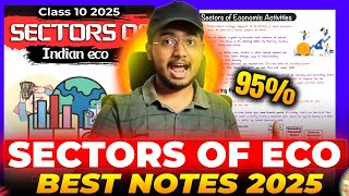 Sectors Of Indian Economy Notes Class 10 CBSE  Topper Handwritten Notes with PDF Economic Chapter 2 [upl. by Eednas498]