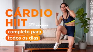 Treino CARDIO HIIT  21 minutos  todo em pé  Carol Borba [upl. by Orlan728]