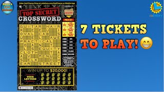 20K PRIZE TOP SECRET CROSSWORD SCRATCH OFF TICKETS💰😁🤞 [upl. by Tull335]