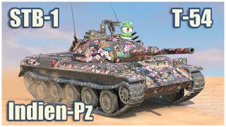 STB1 T54 amp IndienPanzer • WoT Blitz Gameplay [upl. by Ihel]