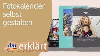 Die dm Fotokalender auf FotoParadies Terminkalender Tischkalender und mehr selbst gestalten [upl. by Enehpets]