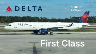 TRIP REPORT  Delta Air Lines  Airbus A321  Orlando MCO to New York LGA  First Class [upl. by Syramad]