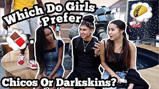 Which Do Girls Prefer Darkskin Or Latinos PART 2  Public Interview [upl. by Claresta]