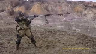 Shoulder Firing a PTRS41 Simonov antitank rifle Like a BADASS [upl. by Annohs]