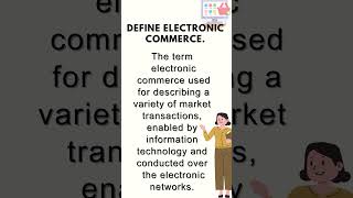 Define electronic commerce ecommerce [upl. by Yla]