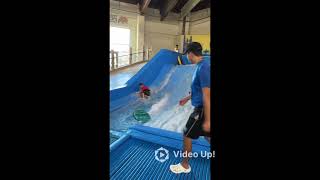 Kyle’s Playtime at the Great Wolf Lodge FLOWRIDER Wolf Rider Wipeout BOOGIE BOARD Surf Wave Machine [upl. by Ferris]