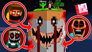 JJ and Mikey Survive on the Scariest Chunk Against All Mimics at Night in Minecraft  Maizen [upl. by Bonita]