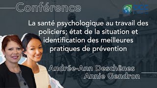 La santé psychologique au travail des policiers [upl. by Ierdna]