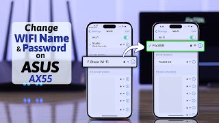 Asus Router AX55 How to Change WiFi Password And Name [upl. by Hcurab]