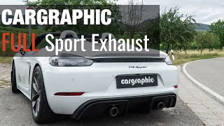 StaticSound CARGRAPHIC Full Sport Exhaust System for 718 40 GTS GT4 Spyder incl Manifolds Cats OPF [upl. by Flossie]