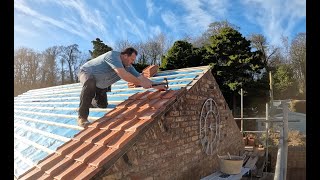 Garden Project Part 20 Installing verge tiles and cement board Preparing to install ridges [upl. by Malca223]