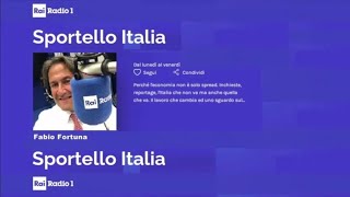 Fabio Fortuna a Sportello Italia di RAI Radio 1 del 18 10 2024 ore 12 30 [upl. by Ilka]