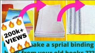 How to make a spiral notebook at home   Diy spiral notebook  How to make a notebook at home [upl. by Lanaj]