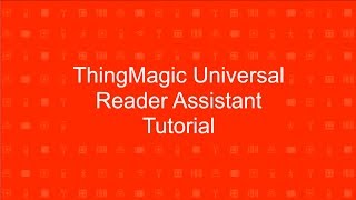 HowTo Read amp Write RFID Tags with the ThingMagic URA [upl. by Flannery]