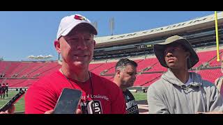 Jeff Brohm following Louisville Fall Camp scrimmage August 17 2024 [upl. by Mcgill800]