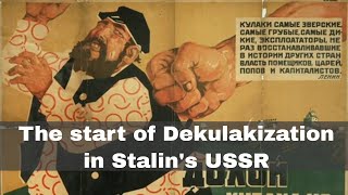 27th December 1929 Stalin calls for the liquidation of the kulaks as a class [upl. by Ainocal273]