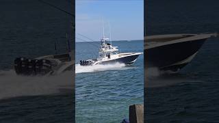 Yellowfin Boat Is Super Fast  Manasquan Inlet [upl. by Bigner]