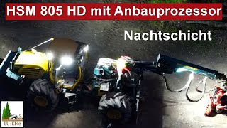 HSM 805 HD mit Anbauprozessor SP Maskiner 561LF  Nachtschicht  MaschinenSound [upl. by Deckert772]